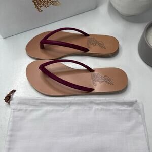 Ancient Greek Sandals Lexi Thong Flat Sandals  Bordeaux Women 6.5/EU 37 NWB